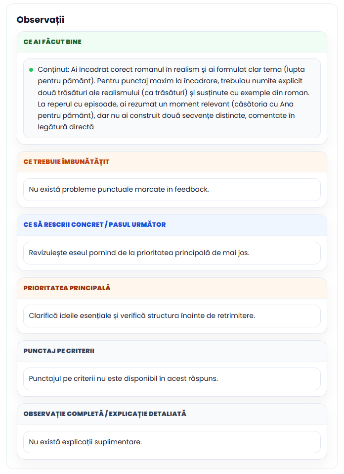 Screenshot SelfBac pentru Subiectul III